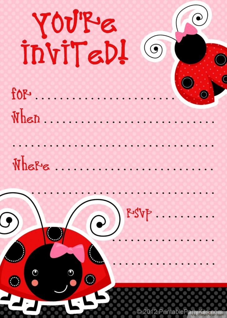 Free Printable Ladybug Invitation Blank Template ❥❥❥ http://bestpickr.com/ladybug-baby-shower-invitations