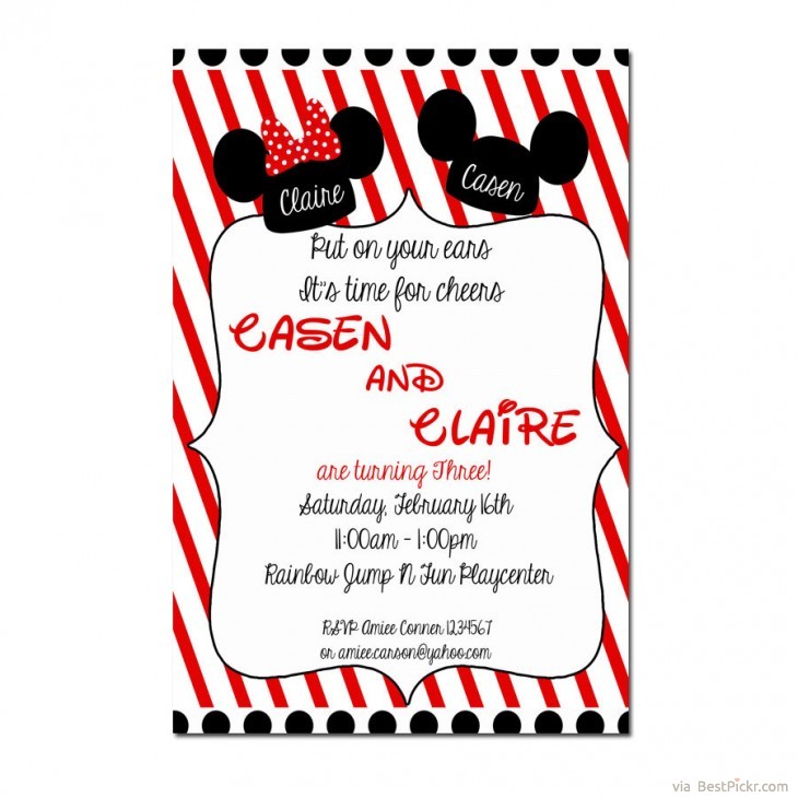 Mickey Mouse Invitation Template from bestpickr.com