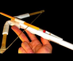 Homemade Toy Crossbow – Making A Pencil Paper Crossbow